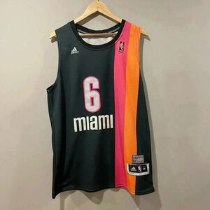 Lebron James Miami Heat Retro NBA  Basketball Jersey